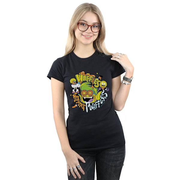 DC Comics Dam/Kvinnor Teen Titans Go Waffle Mania Bomull T-Sh Black L