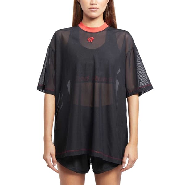 Red Run Dam/Dam Inky Mesh Oversized T-shirt M Svart Black M