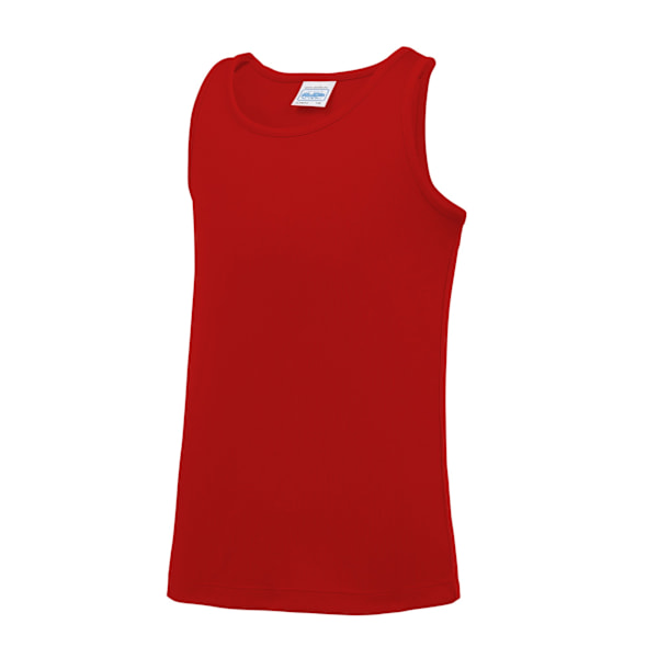 AWDis Just Cool Barn/Barn Plain Sleeveless Vest Top 7-8 År Fire Red 7-8 Years