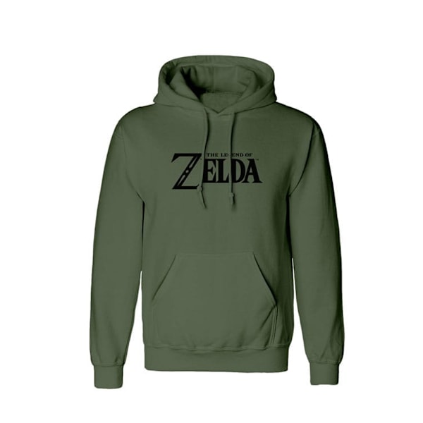 Legend Of Zelda Unisex Vuxen Logo & Shield Hoodie XXL Grön Green XXL