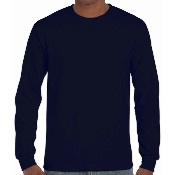 Gildan Unisex Adult Ultra Cotton Long-Sleeved T-Shirt M Navy Navy M