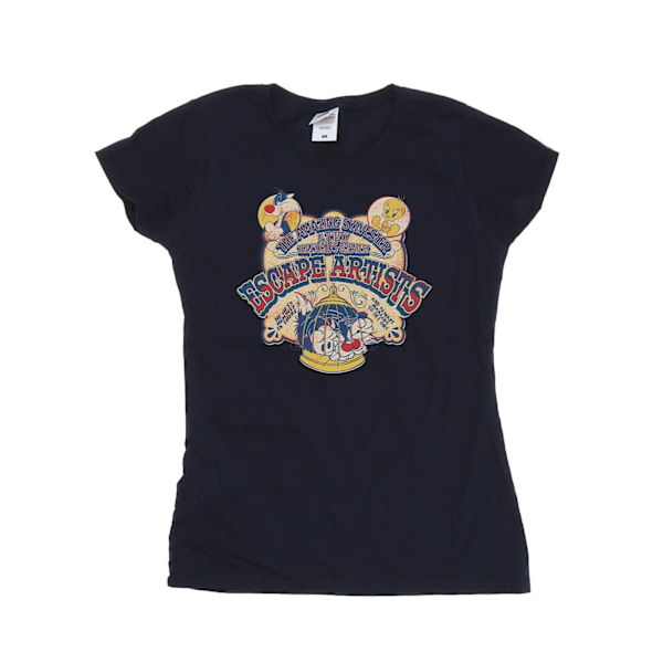 Looney Tunes Dam/Damer Escape Artists Bomull T-shirt M Marinblå Navy Blue M