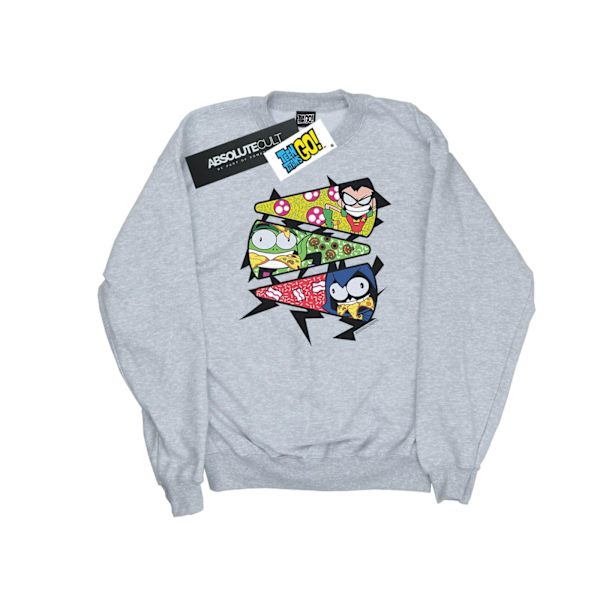 DC Comics Herr Teen Titans Go Pizzabit Sweatshirt 4XL Sports Sports Grey 4XL