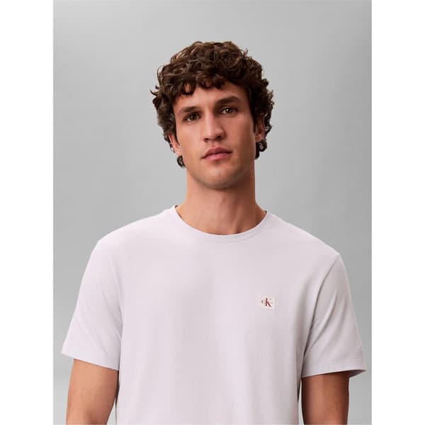 Calvin Klein Herr Box Logo Bomull Rundhalsad Regular T-shirt XL Marble/Grey XL