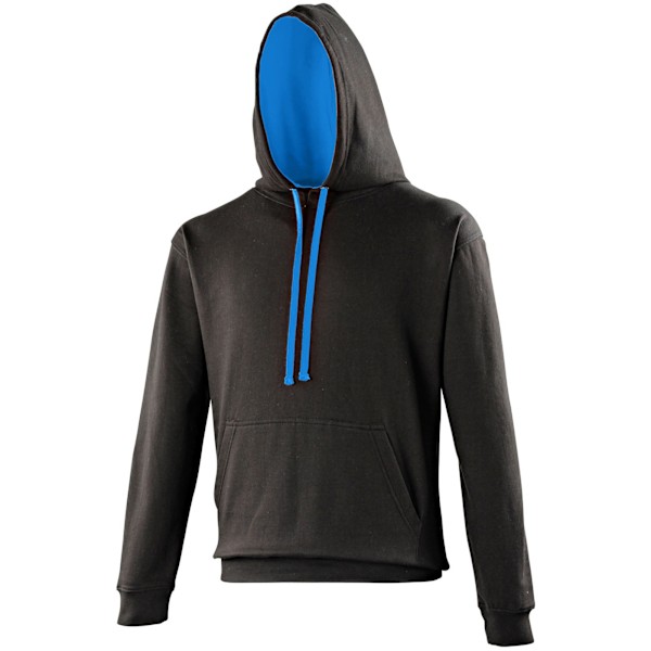 Awdis Varsity Hooded Sweatshirt / Hoodie M Jet Black/Sapphire B Jet Black/Sapphire Blue M
