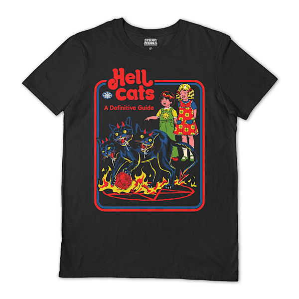 Steven Rhodes Unisex Adult Hell Cats T-Shirt S Svart Black S