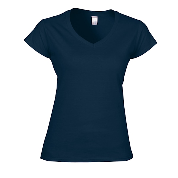 Gildan Dam/Damer Soft Touch V-ringad T-shirt L Marinblå Navy L