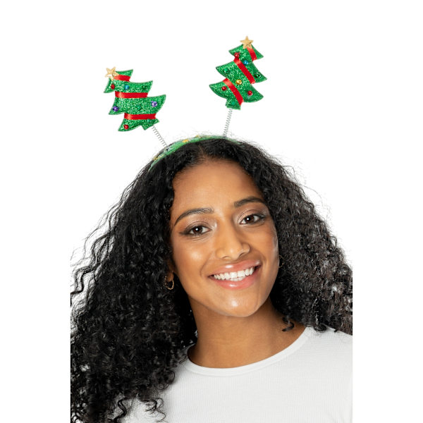 Bristol Novelty Julgransdiadem med Boppers One Size Grön/R Green/Red One Size
