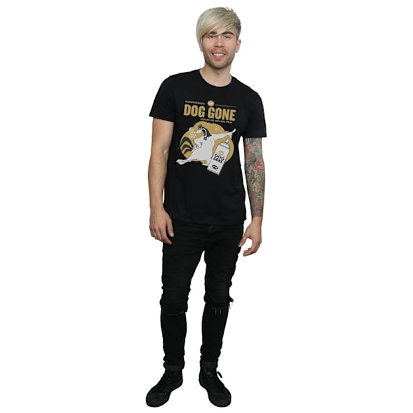 Looney Tunes Mens Dog Gone Foghorn Leghorn Bomull T-shirt XL Svart Black XL