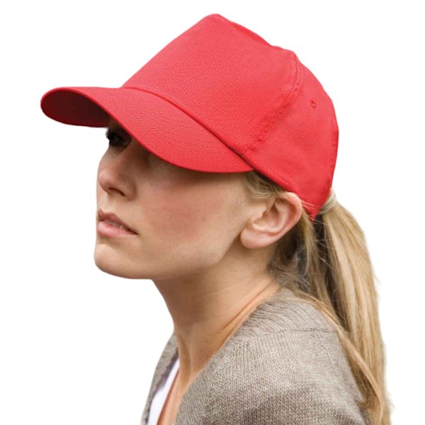 Result Headwear Unisex Vuxen Bomulls Basebollkeps En Storlek Röd Red One Size