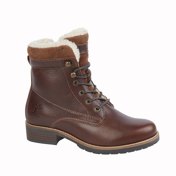 Woodland Dam/Dam Läder Country Boots 4 UK Mörkbrun Dark Brown 4 UK