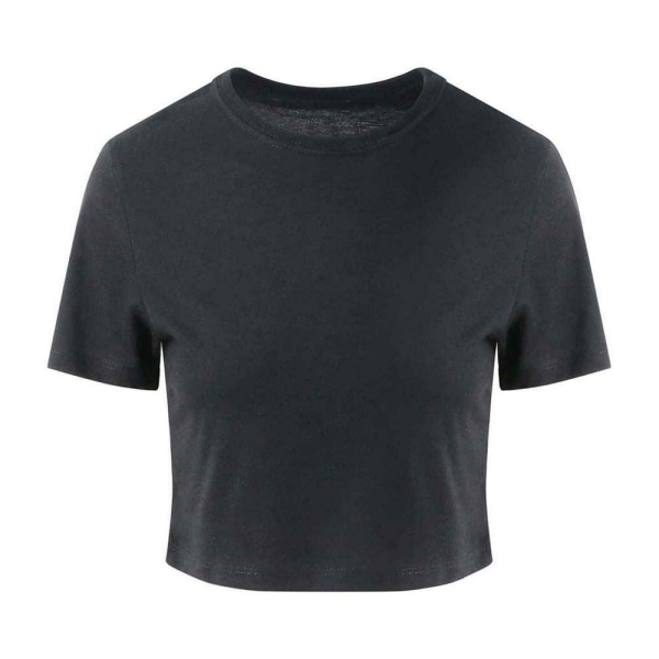 Awdis Womens/Ladies Girlie Cropped T-Shirt 10 UK Solid Black Solid Black 10 UK