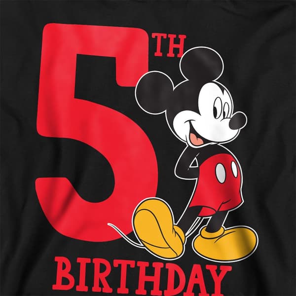 Disney Barn/Barn Mickey Mouse Heather 5-årsdag Huvtröja Athletic Heather 5-6 Years
