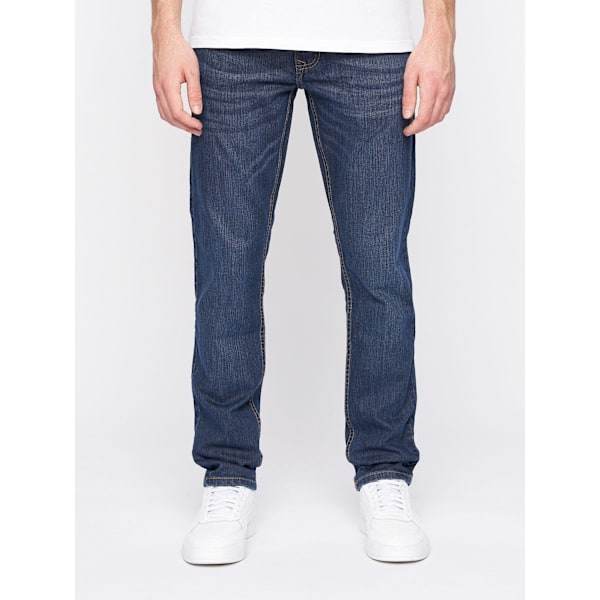 Crosshatch herr Arles Slim Jeans 36R mörk tvätt Dark Wash 36R