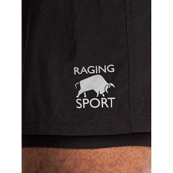 Raging Bull Unisex Vuxen Prestanda 2-i-1 Shorts 4XL Svart Black 4XL