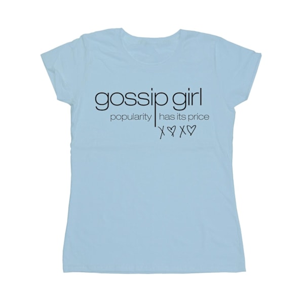 Gossip Girl Dam/Damer Popularitet Har Sitt Pris Bomull T-shirt Baby Blue XL