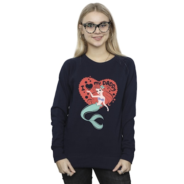 Disney Dam/Damer The Little Mermaid Love Daddy Sweatshirt M Navy Blue M