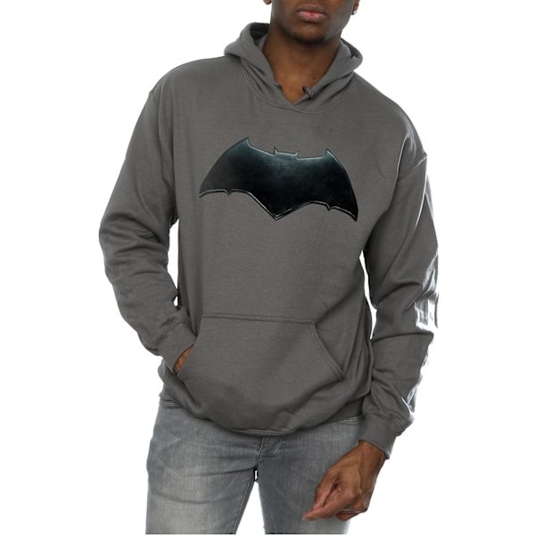 DC Comics Justice League Movie Batman Emblem Hoodie XXL Ch Charcoal XXL