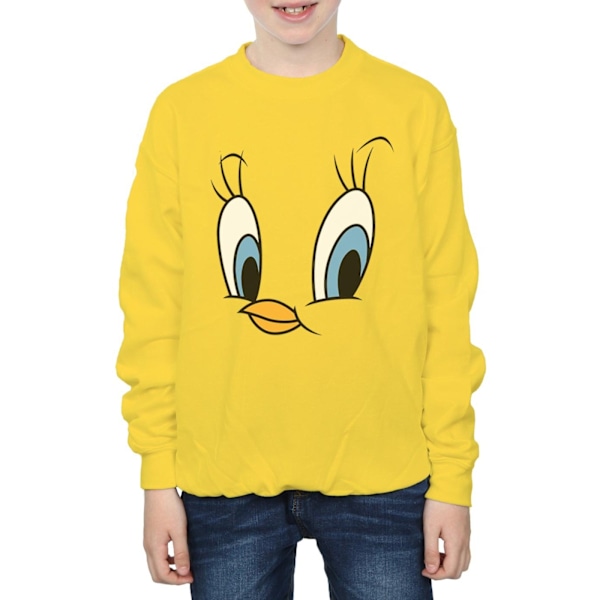 Looney Tunes Boys Tweety Pie Face Sweatshirt 9-11 år Solros Sunflower 9-11 Years