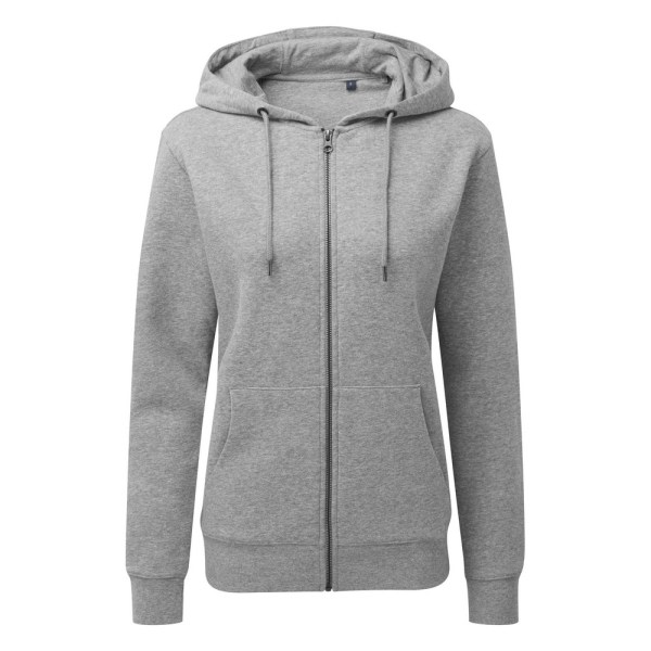Asquith & Fox Ekologisk hoodie med dragkedja för dam/dam 16 UK He Heather Grey 16 UK