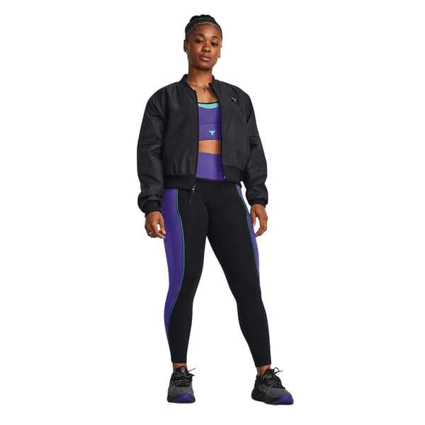 Under Armour Dam/Dam Krage Avslappnad Passform Bomberjacka 1 Black 12 UK