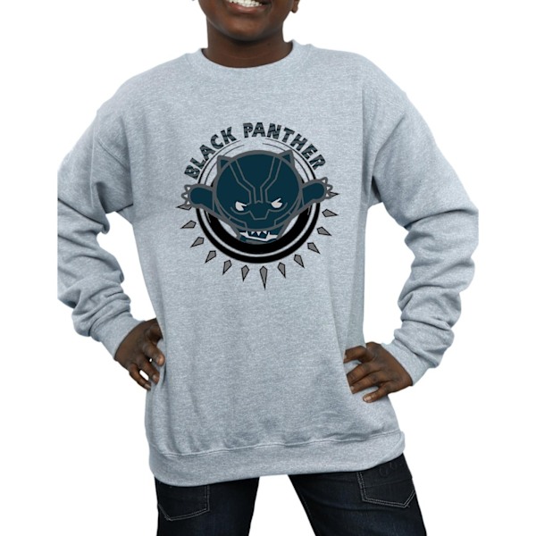 Marvel Boys Kawaii Black Panther Pounce Sweatshirt 12-13 år Sports Grey 12-13 Years