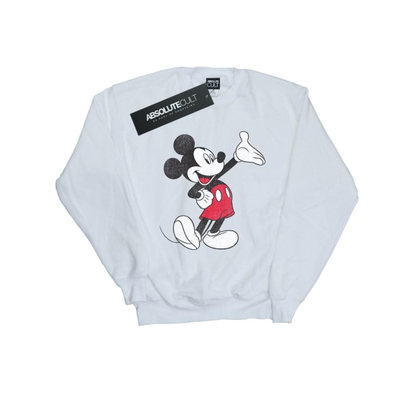 Mickey Mouse Dam/Dam Traditionell Wave Sweatshirt XL Vit White XL