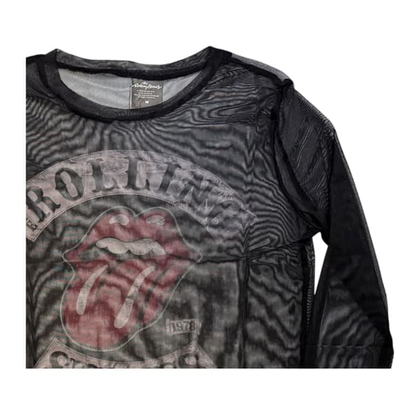 The Rolling Stones Dam Tour '78 Mesh-tröja med lång ärm och kort modell Black M