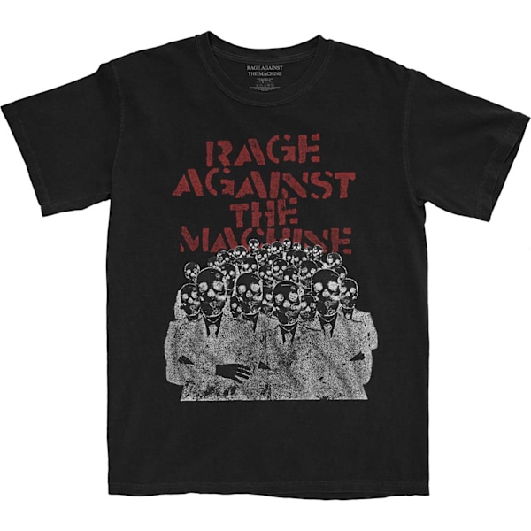 Rage Against the Machine Unisex Vuxen Crowd Masks Bomull T-Shir Black XXL