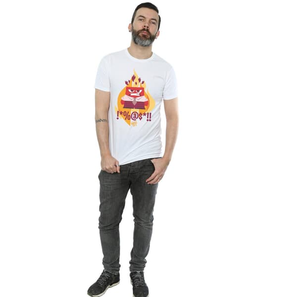 Disney Herr Inside Out Fired Up T-Shirt S Vit White S