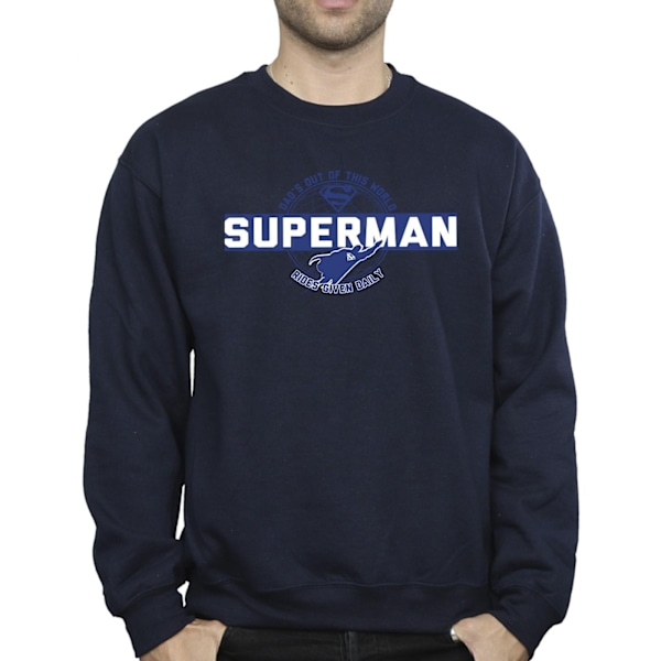 DC Comics Herr Superman Out Of This World Sweatshirt S Marinblå Navy Blue S