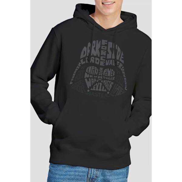 Star Wars Herr Darth Vader Text Huvtröja S Svart Black S