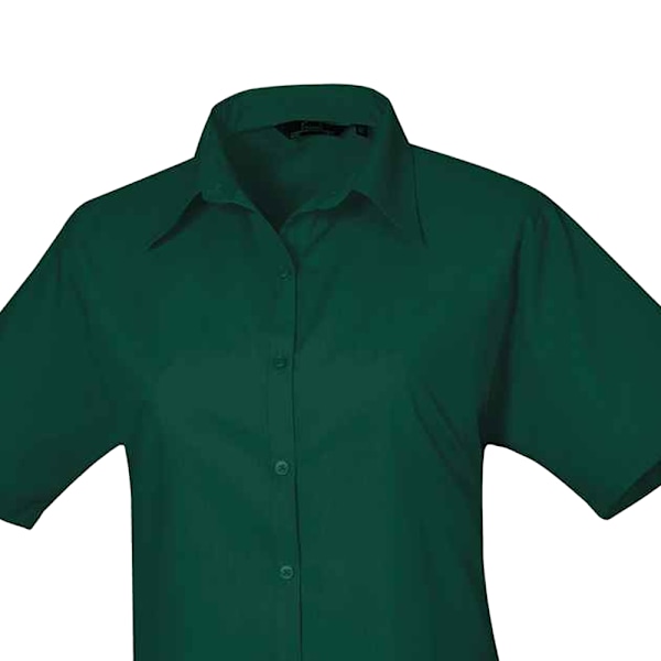 Premier Dam/Dam Poplin Kortärmad Blus 18 UK Flaska Bottle Green 18 UK