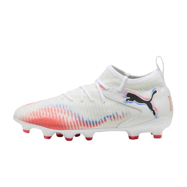 Puma Barn/Kids Future 8 Match Konstgräsfotbollsskor White/Black/Red 5 UK