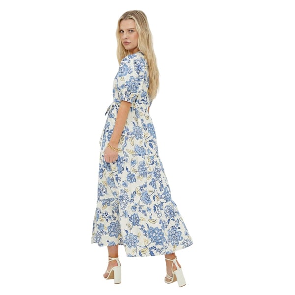 Dorothy Perkins Damklänning i poplin med blommor - Petite Ivory 12 UK