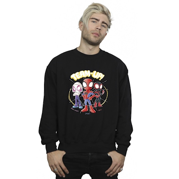 Marvel Herr Spidey And His Amazing Friends Sketch Sweatshirt 3X Black 3XL