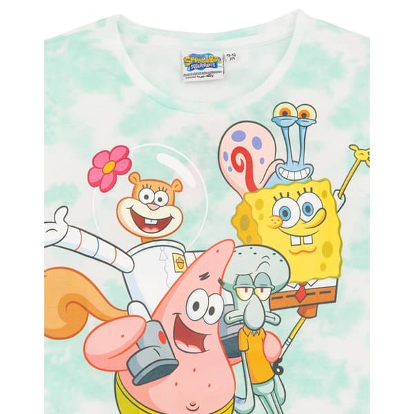 SpongeBob SquarePants Flickor Front Tie Top 9-10 År Vit/Blå White/Blue 9-10 Years