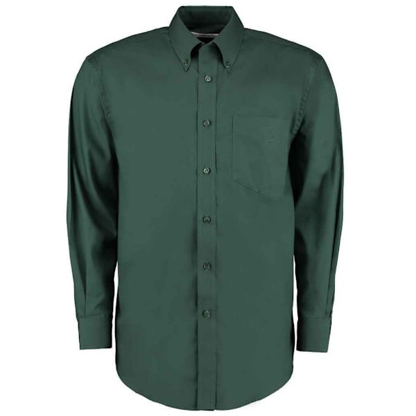 Kustom Kit Oxford Classic Långärmad Skjorta Herr 17in Bottle G Bottle Green 17in