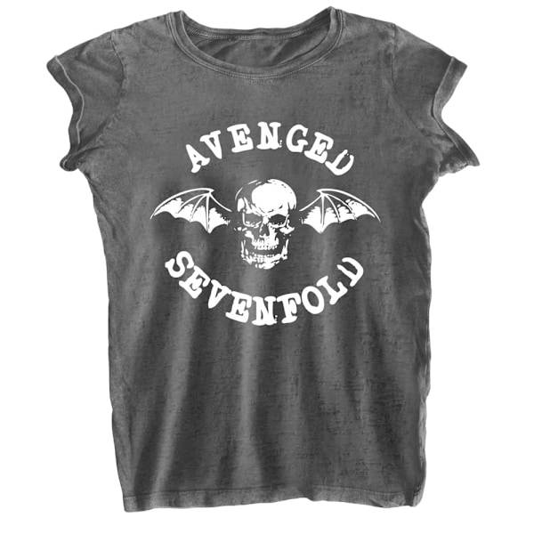 Avenged Sevenfold Dam/Dam Deathbat Burnout T-shirt XXL Ch Charcoal Grey XXL