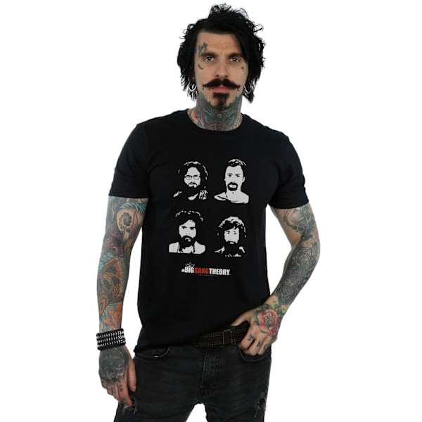 The Big Bang Theory Expedition Beards T-shirt för män, L, svart Black L