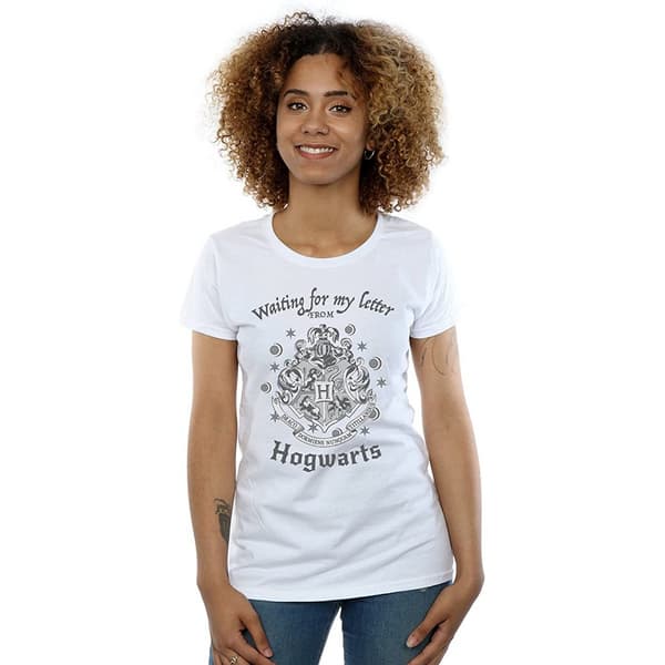 Harry Potter Dam/Kvinnor Väntar På Mitt Brev Hogwarts Bomull White S