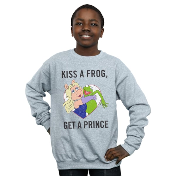 Disney Boys The Muppets Kiss A Frog Sweatshirt 9-11 år Sport Sports Grey 9-11 Years