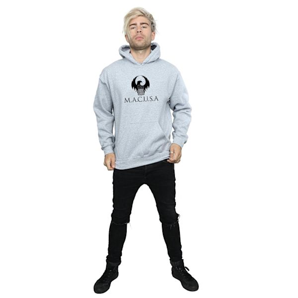 Fantastiska vidunder Mäns MACUSA Logo Hoodie M Sports Grey Sports Grey M