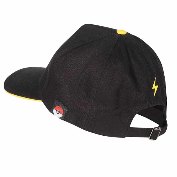 Pokemon Pikachu Badge Baseball Cap One Size Black Black One Size