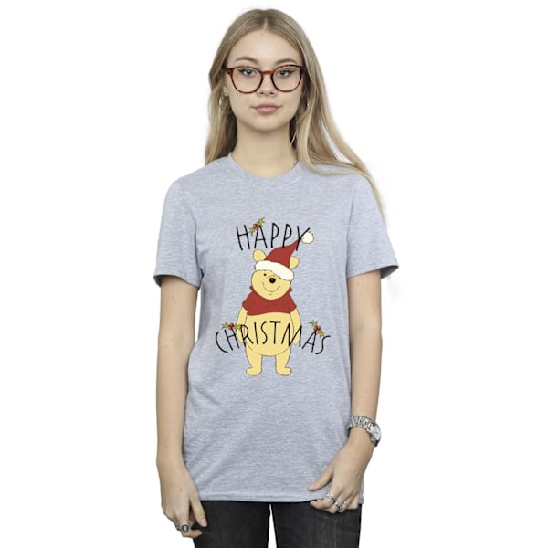 Disney Dam/Damer Winnie The Pooh Happy Christmas Holly Cott Sports Grey 4XL