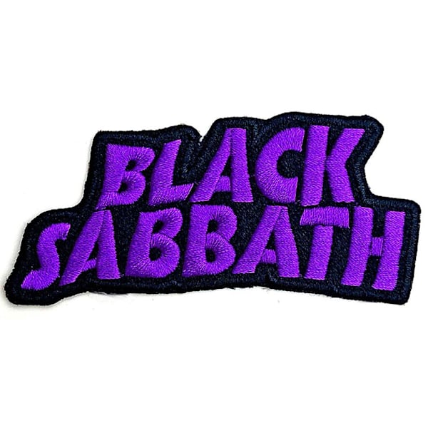 Black Sabbath Logo Wavy Strykjärn på Patch One Size Lila Purple One Size