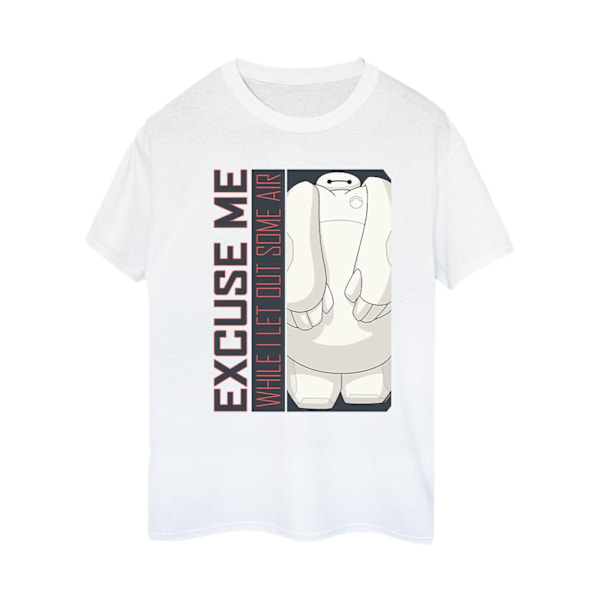 Disney Dam/Damer Big Hero 6 Baymax Excuse Me Some Air Cotto White M