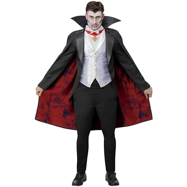 Universal Monsters Dracula Kostymset för män L Svart/Röd/Vit Black/Red/White L