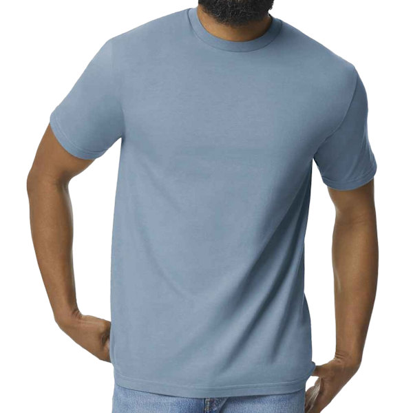 Gildan Herr Midweight Soft Touch T-Shirt S Stone Blue Stone Blue S