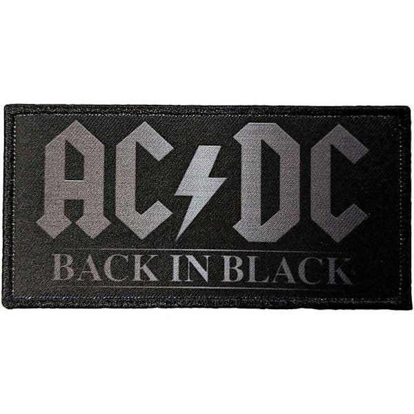 AC/DC Back In Black Logo Patch One Size Svart/Silver Black/Silver One Size